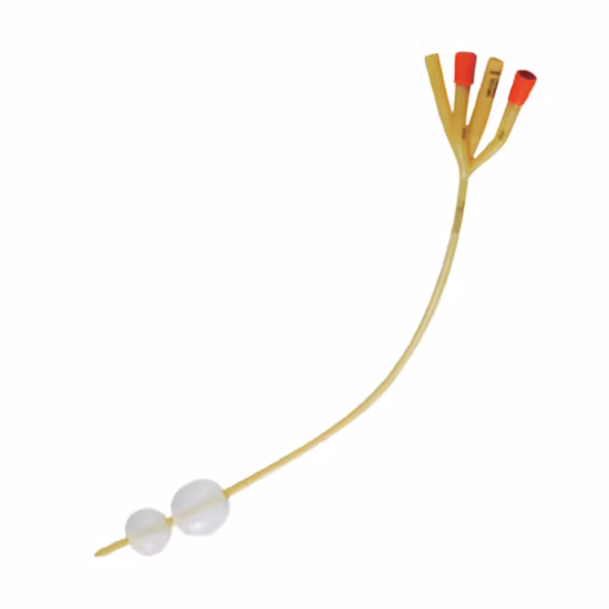 Catetere Foley in lattice rivestito in silicone a tre vie Fr16